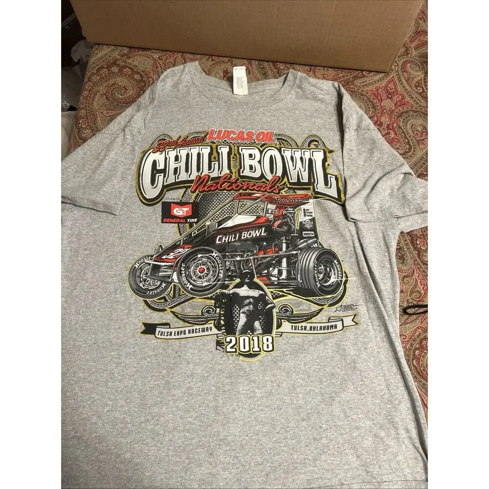 Lucas Oil 32nd Chili Bowl Nations Sprint Car Short Sleeve T-Shirt Adult XL